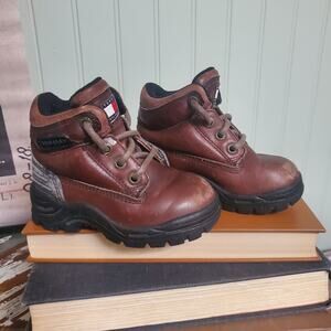 Tommy Hilfiger Baby Hiking Boots Chunky Sole Brown US 6.5